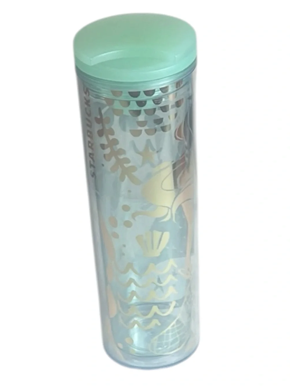 Starbucks Mermaid Siren Reusable Tumbler with Mint Lid 16oz Summer 2020 Ocean